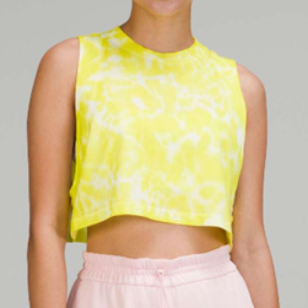Lululemon All Yours Cropped Cotton Tank Top *Tie Dye